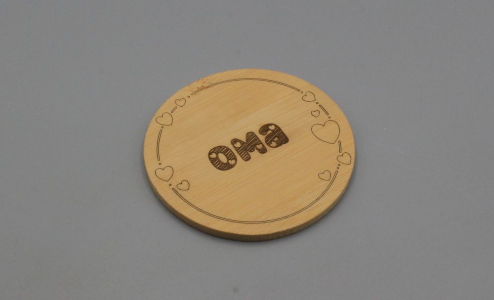 Untersetzer aus Bambus personalisiert mit Wunschgravur
