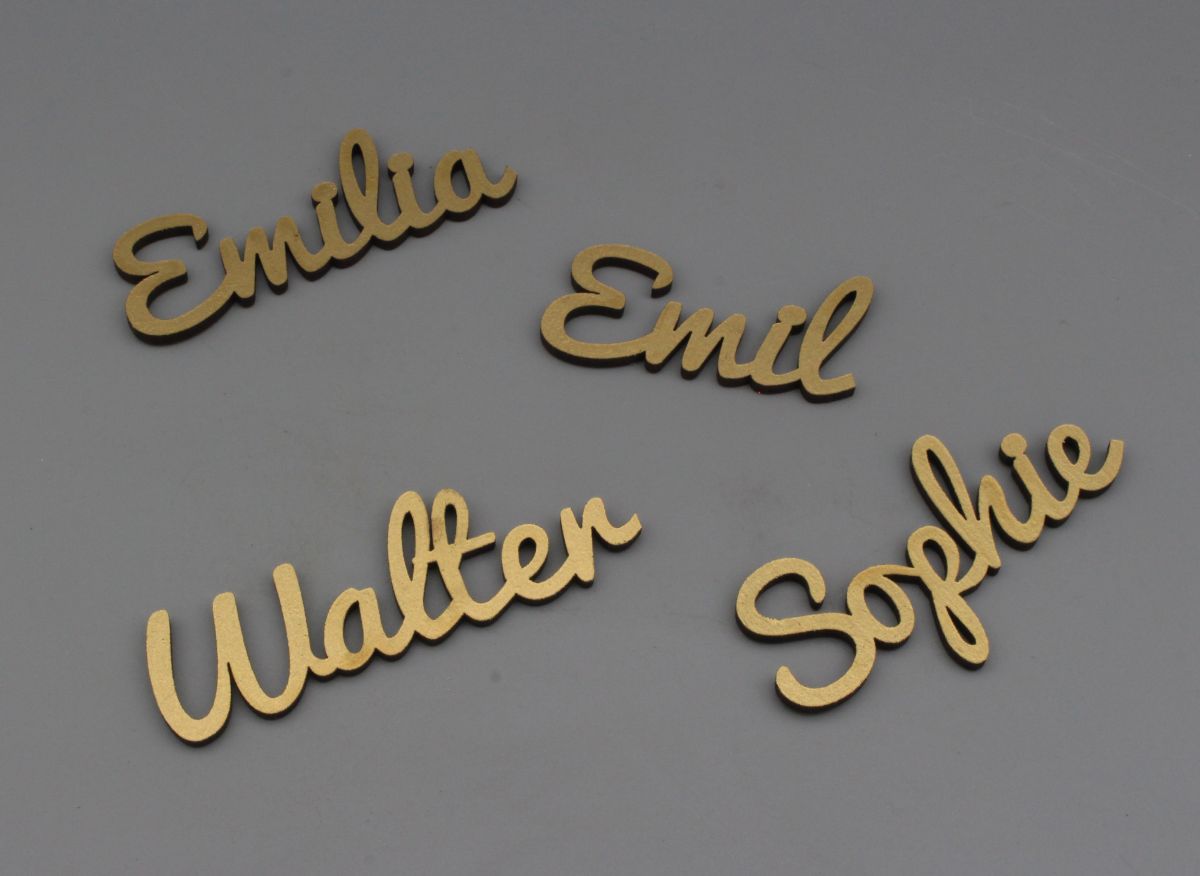 Platzkarten Lasercut aus Holz / MDF Hochzeit / Taufe / Geburtstag etc.