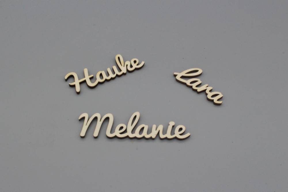 Platzkarten Lasercut aus Holz Hochzeit / Taufe / Geburtstag etc.