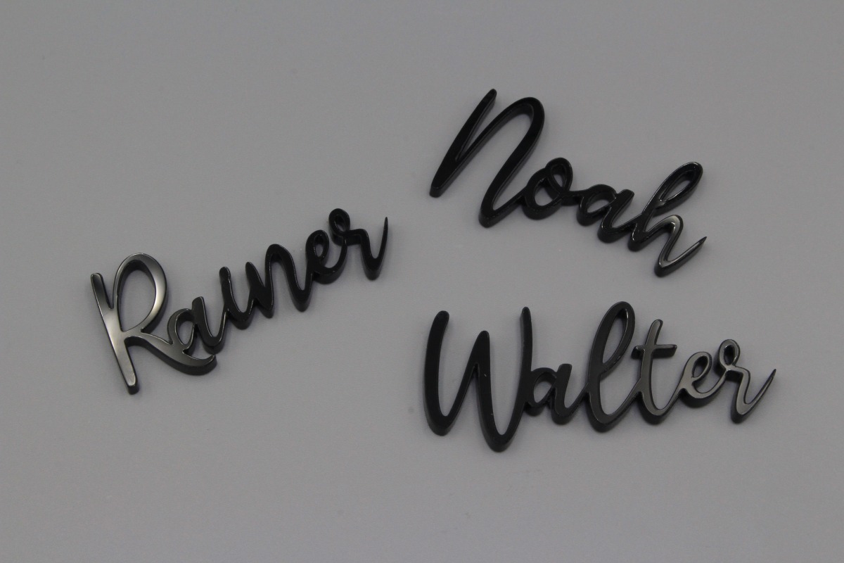 Platzkarten Lasercut aus Acryl Hochzeit / Taufe / Geburtstag etc.