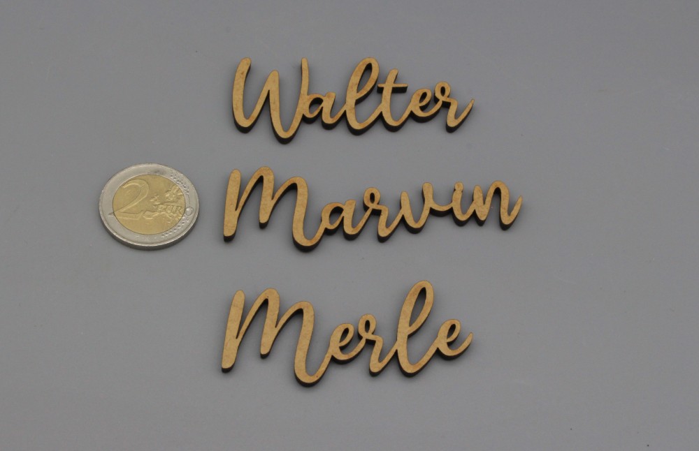 Platzkarten Lasercut aus Holz / MDF Hochzeit / Taufe / Geburtstag etc.