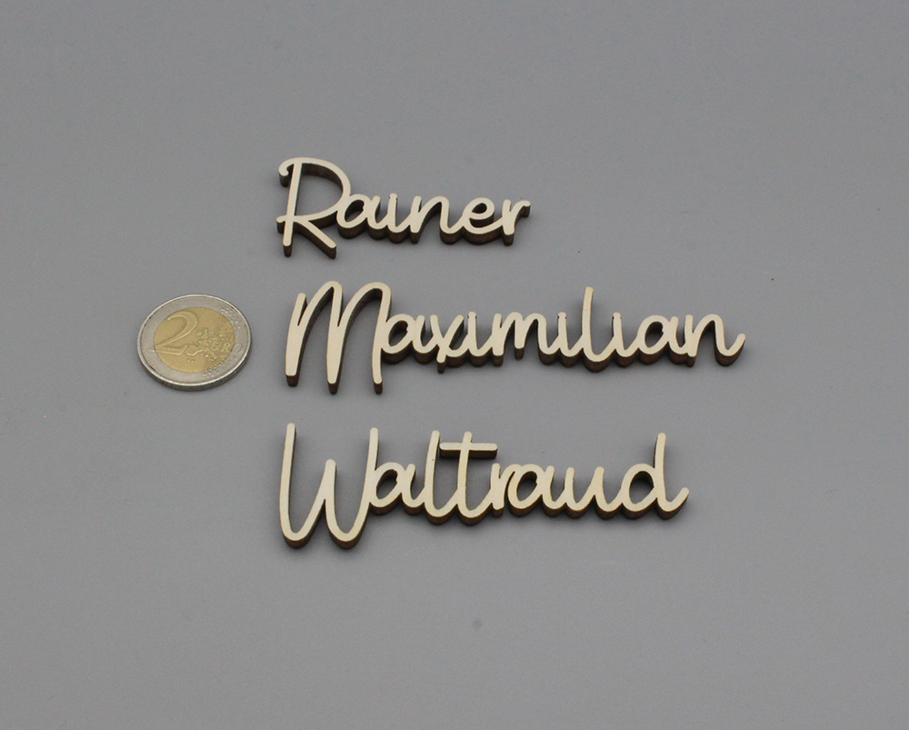 Platzkarten Lasercut aus Holz Hochzeit / Taufe / Geburtstag etc.
