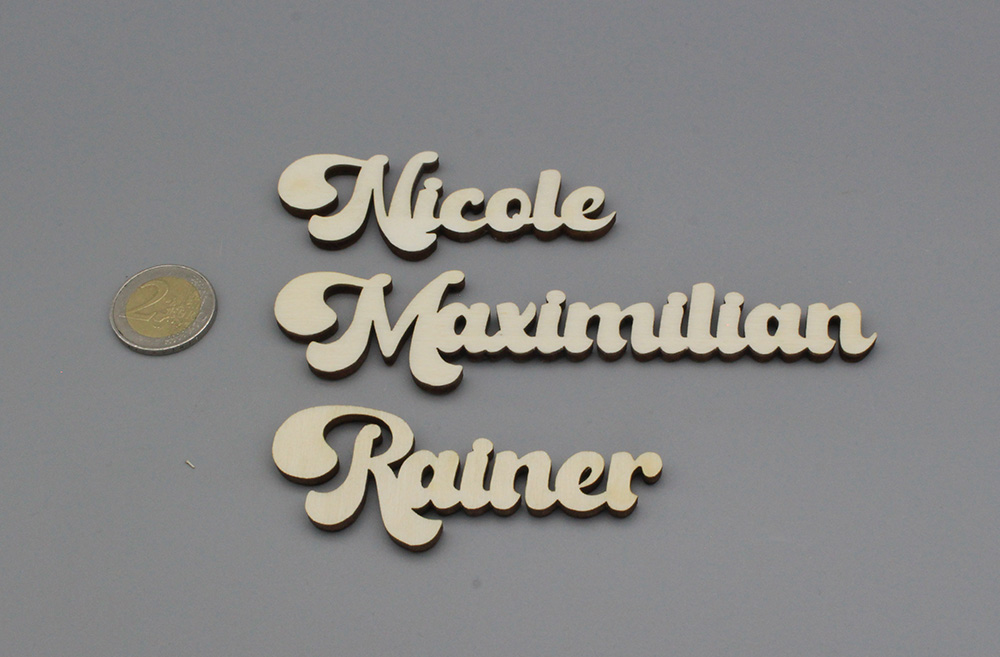Platzkarten Lasercut aus Holz Hochzeit / Taufe / Geburtstag etc.