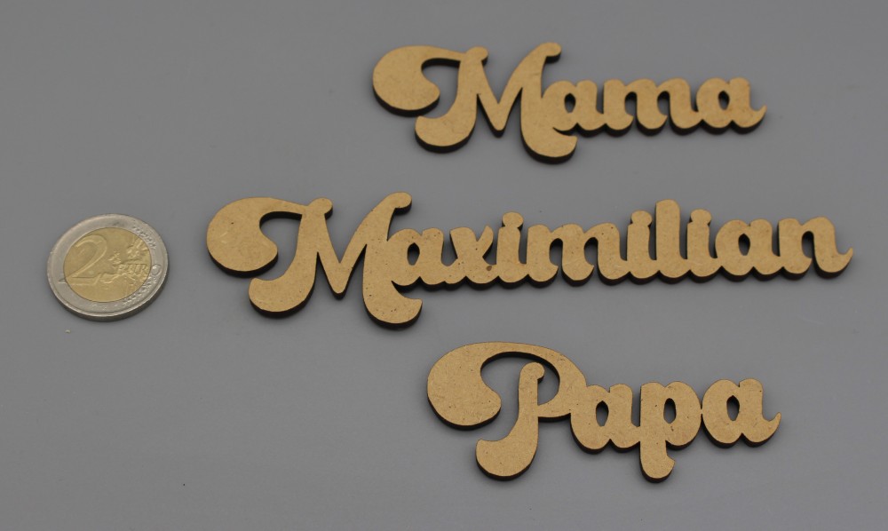 Platzkarten Lasercut aus Holz / MDF Hochzeit / Taufe / Geburtstag etc.
