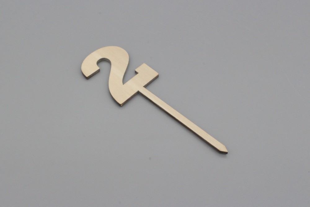 Cake Topper Zahl 2
