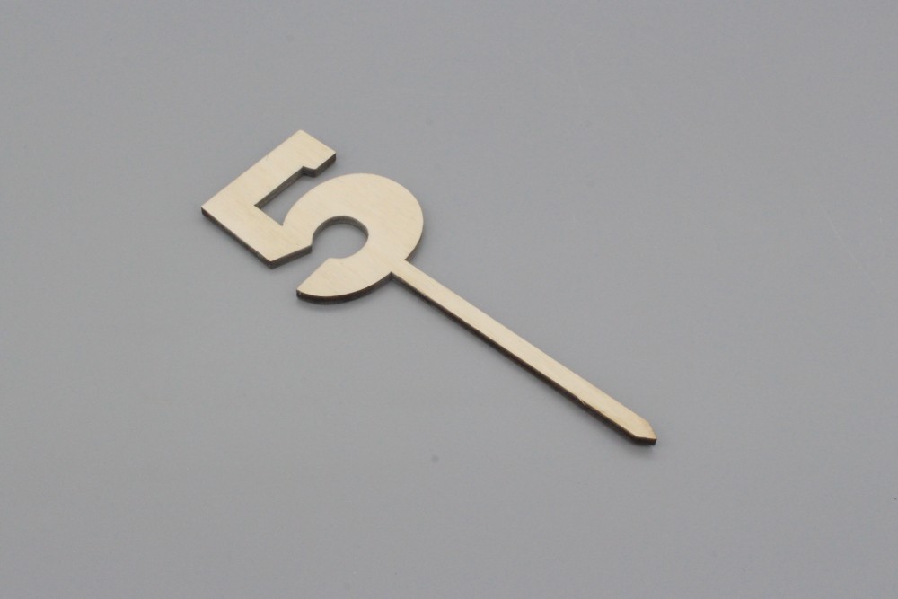 Cake Topper Zahl 5