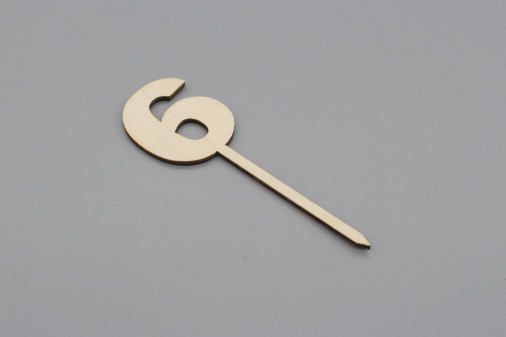 Cake Topper Zahl 6