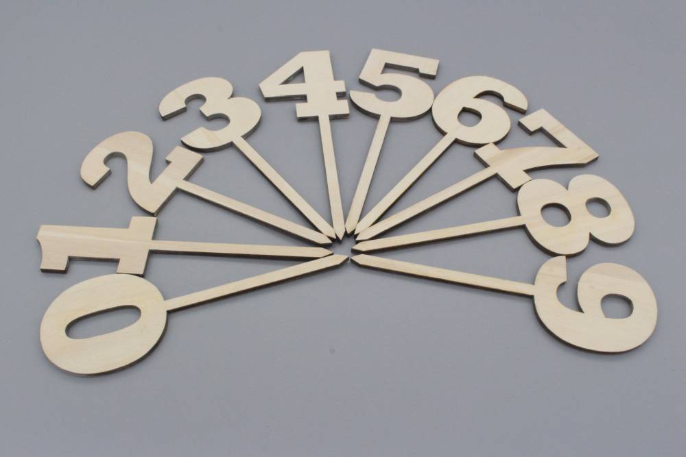 Cake Topper Zahlenset 0-9