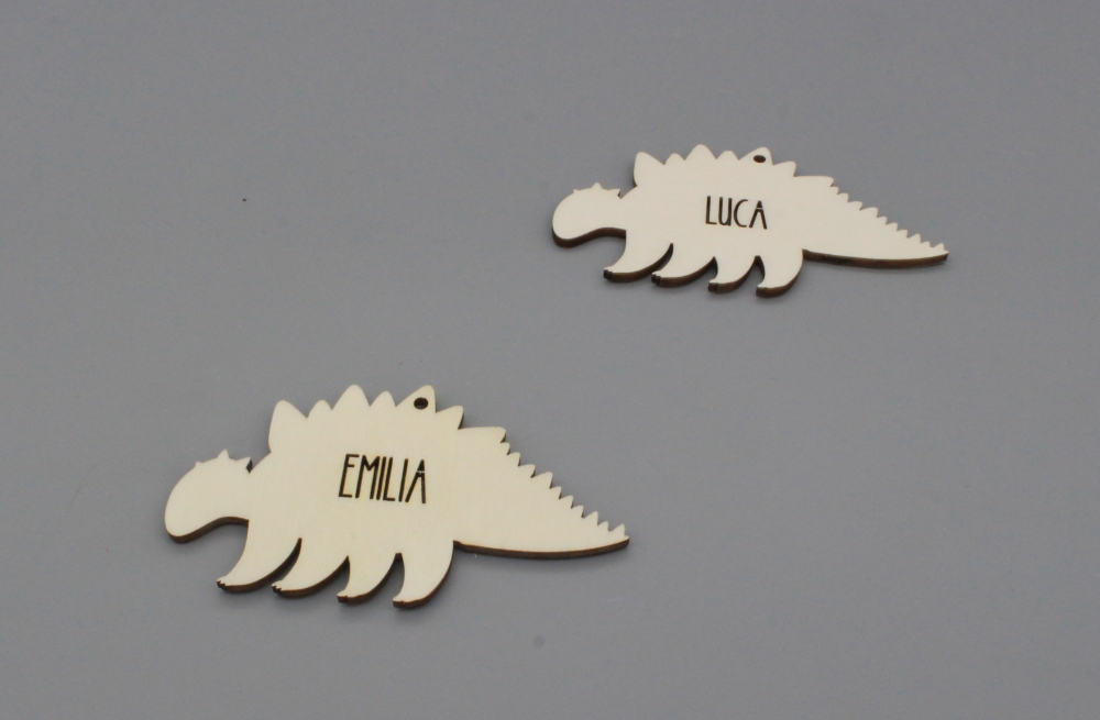 Geschenkanhänger Dinosaurier für Kinder Stegosaurus