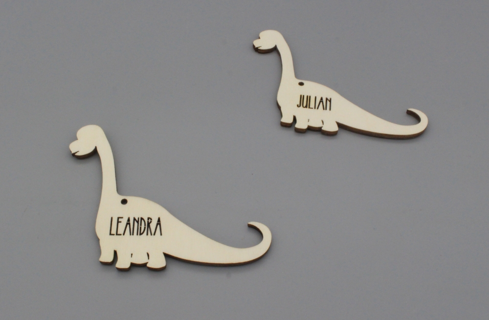 Geschenkanhänger Dinosaurier für Kinder Brachiosaurus