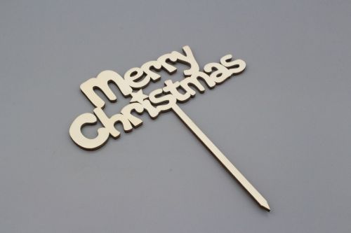 Kuchentopper / Cake Topper Merry Christmas